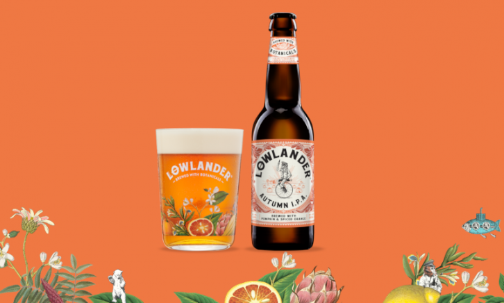 Lowlander Autumn IPA flesje en glas